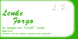lenke forgo business card